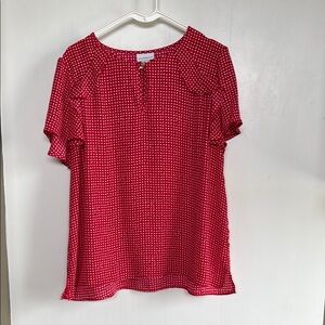 Red Polka Dot Women's Top